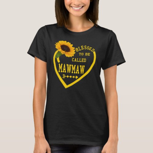 Womens Blessed To Be Called Mawmaw Mothers Day T_Shirt