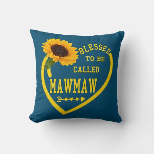 Womens Blessed To Be Called Mawmaw Mothers Day Throw Pillow