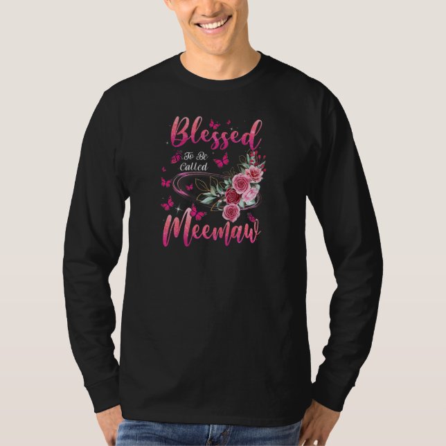 Womens Blessed To Be Called Meemaw Cute Girls Wome T-Shirt (Front)
