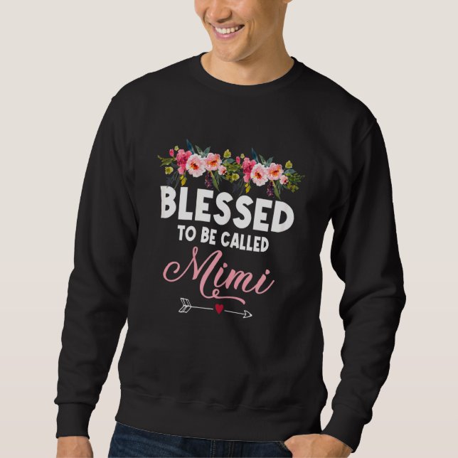 Womens Blessed To Be Called Mimi Mother's Day Sweatshirt (Front)