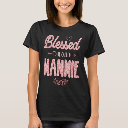Womens Blessed To Be Called Nannie T_Shirt
