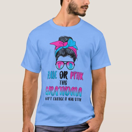 Womens blue or pink this grandma gender reveal par T_Shirt
