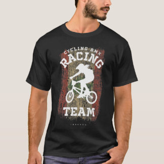 Womens BMX Bike Lebanon Flag Biking Cycling Racing T-Shirt