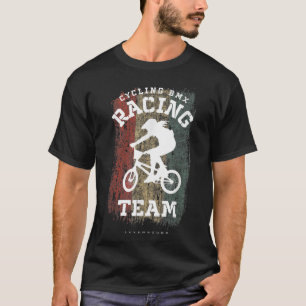 Womens BMX Bike Luxembourg Flag Biking Cycling Rac T-Shirt