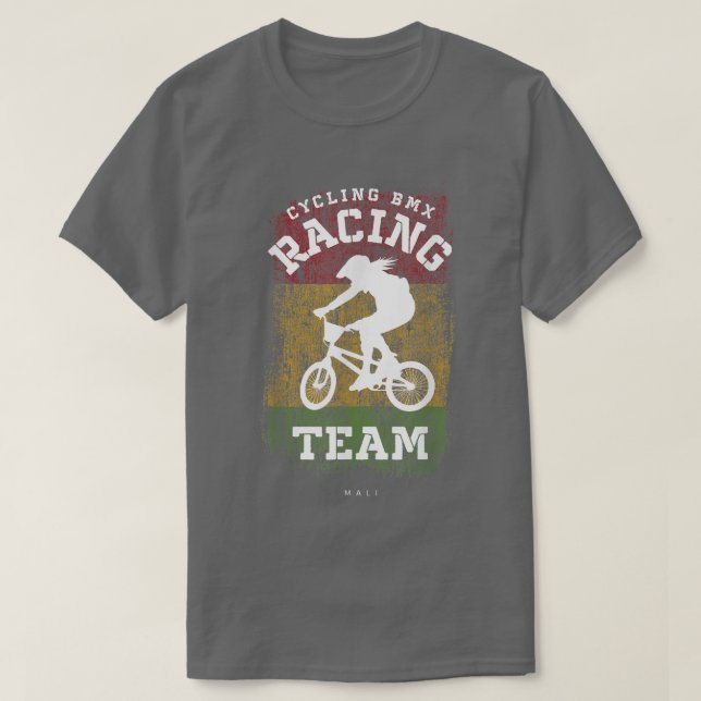 Womens BMX Bike Mali Flag Biking Cycling Racing BM T-Shirt (Design Front)