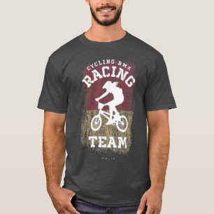 Womens BMX Bike Malta Flag Biking Cycling Racing B T-Shirt