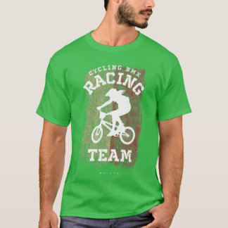 Womens BMX Bike Poland Flag Biking Cycling Racing  T-Shirt
