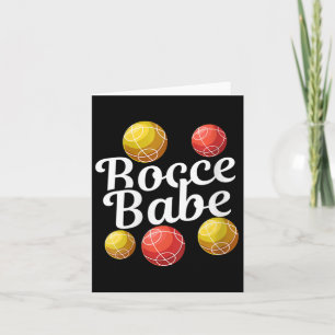 Womens Bocce Ball Gift - Fun Yard Game - Bocce Bab Card