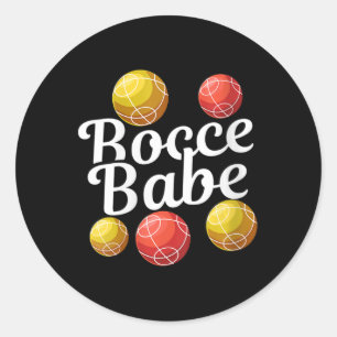 Womens Bocce Ball Gift - Fun Yard Game - Bocce Bab Classic Round Sticker