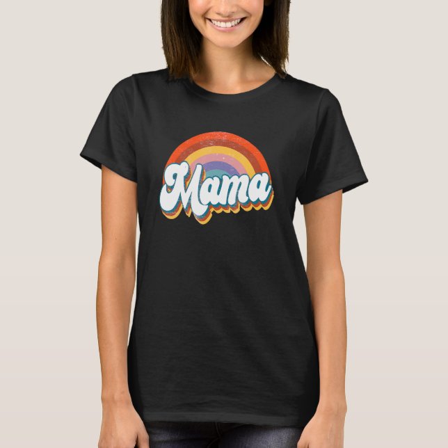 Womens Boho Rainbow Mama Mom Mommy New Mom Mother' T-Shirt (Front)