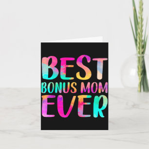 Womens bonus mom ever colorful card