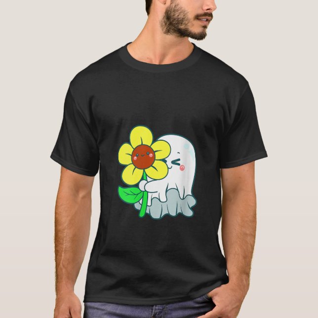 Womens Boo Flower Birthday Girl Twin Coquette Hear T-Shirt (Front)