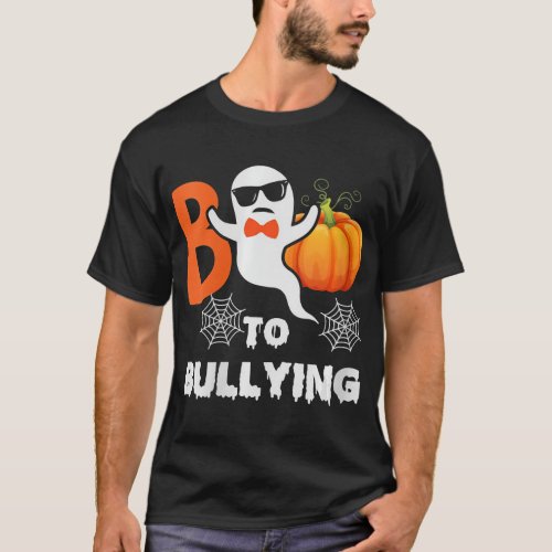 Womens Boo To Bullying Ghost Pumpkin Orange Anti B T_Shirt