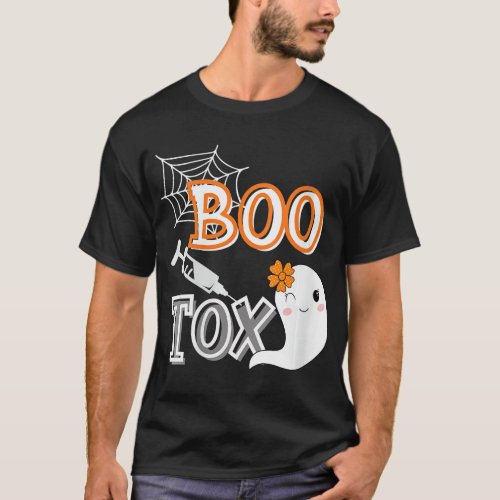 Womens BOO_Tox Nurse Injector Halloween Filler Bot T_Shirt
