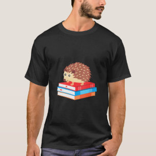 Womens Book Nerd Hedgehog Reading Idea 1 T-Shirt