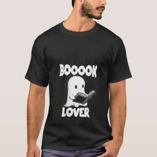 Womens Booook Lover Cute Ghost Bookworm Book Lover T-Shirt