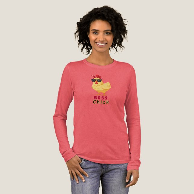 Women's Boss Chick Long-sleeved Tshirt  (Full Front)
