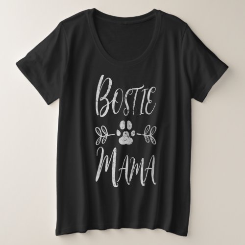 Womens Bostie Mama Shirt Boston Terrier Lover Funn