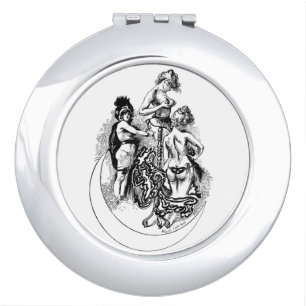 Womens Boudoir compact mirror