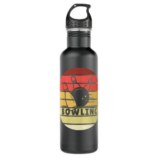 Womens Bowling Retro Style Vintage 1238 Stainless Steel Water Bottle