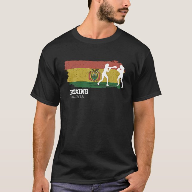 Womens Boxing Bolivia Combat Sports Fighter Boxing T-Shirt (Front)