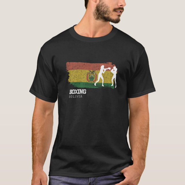 Womens Boxing Bolivia Combat Sports Fighter Boxing T-Shirt (Front)