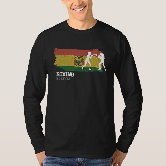 Womens Boxing Bolivia Combat Sports Fighter Boxing T-Shirt (Front)