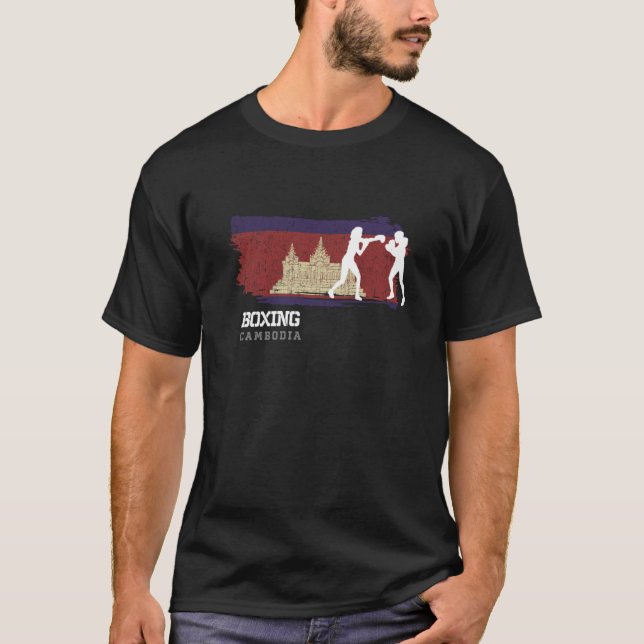Womens Boxing Cambodia Combat Sports Fighter Boxin T-Shirt (Front)