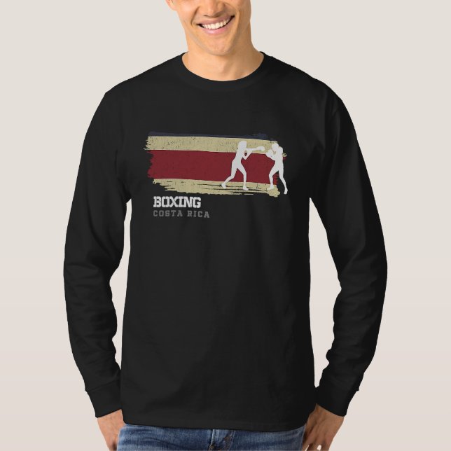 Womens Boxing Costa Rica Combat Sports Fighter Box T-Shirt (Front)
