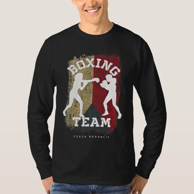 Womens Boxing Czech Republic Combat Sports Fighter T-Shirt (Front)