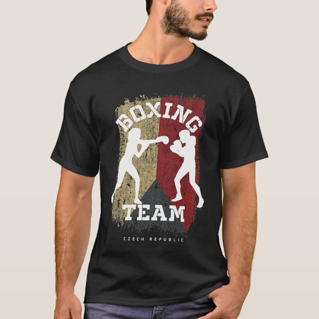 Womens Boxing Czech Republic Combat Sports Fighter T-Shirt (Front)