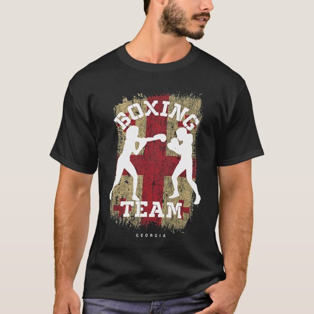 Womens Boxing Georgia Combat Sports Fighter Boxing T-Shirt (Front)