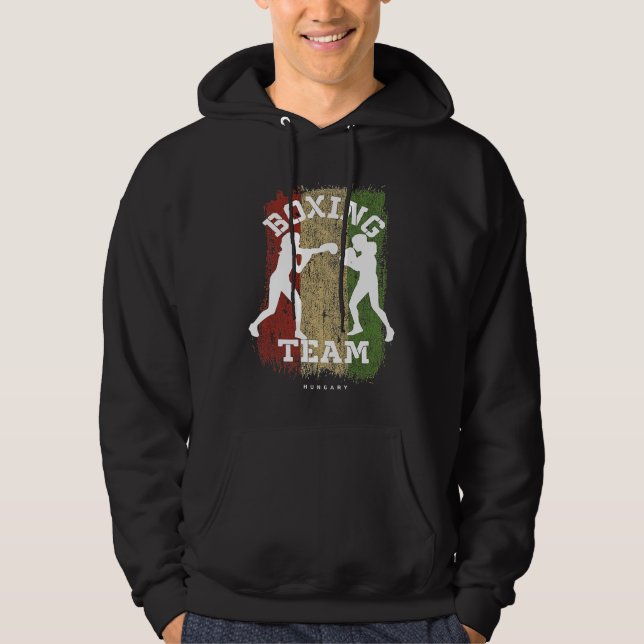 Womens Boxing Hungary Combat Sports Fighter Boxing Hoodie (Front)