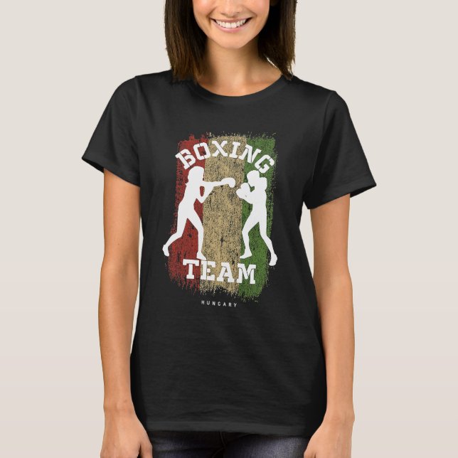 Womens Boxing Hungary Combat Sports Fighter Boxing T-Shirt (Front)