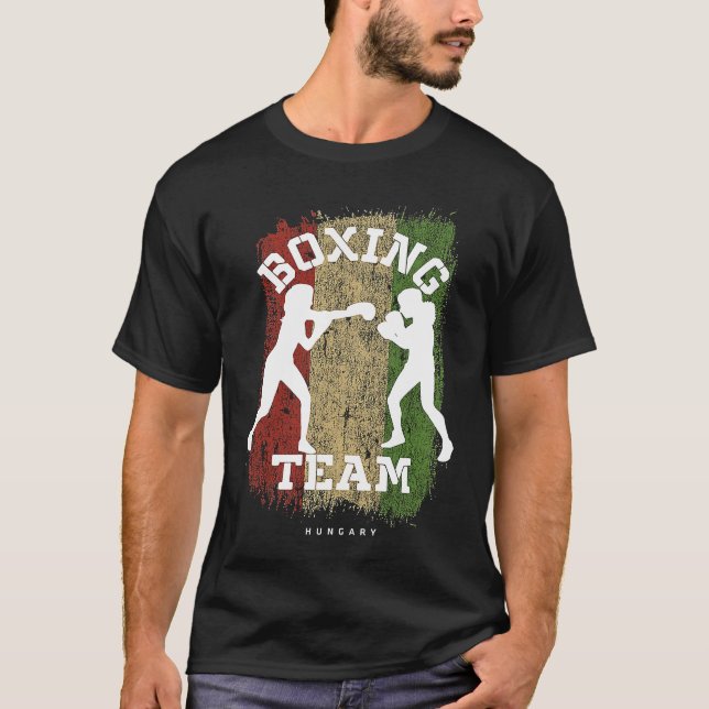 Womens Boxing Hungary Combat Sports Fighter Boxing T-Shirt (Front)