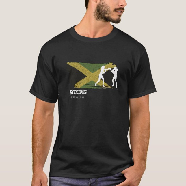 Womens Boxing Jamaica Combat Sports Fighter Boxing T-Shirt (Front)