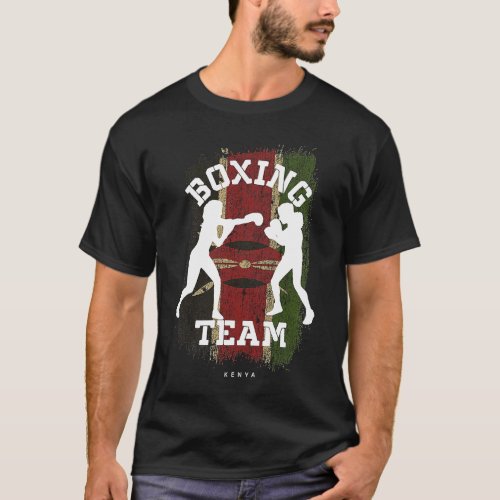 Womens Boxing Kenya Combat Sports Fighter Boxing T_Shirt
