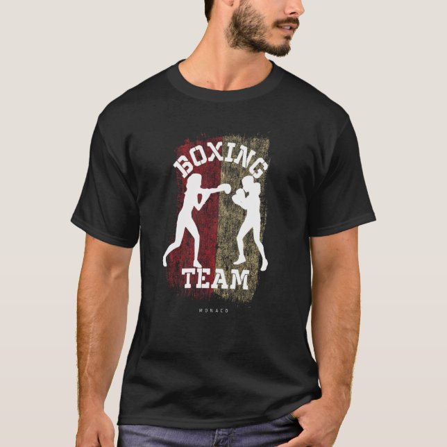 Womens Boxing Monaco Combat Sports Fighter Boxing T-Shirt (Front)