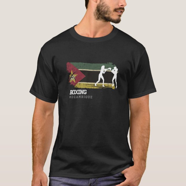 Womens Boxing Mozambique Combat Sports Fighter Box T-Shirt (Front)