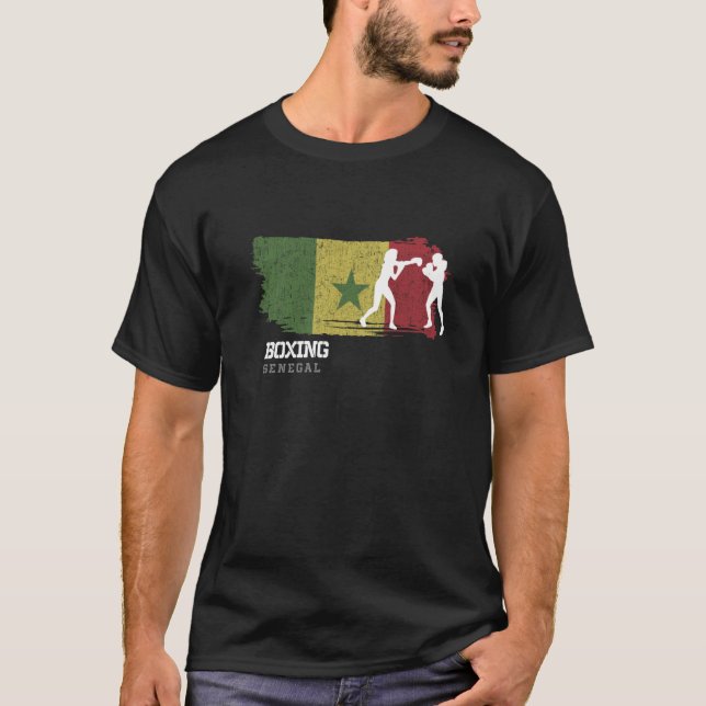 Womens Boxing Senegal Combat Sports Fighter Boxing T-Shirt (Front)