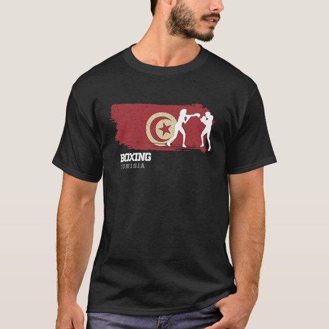 Womens Boxing Tunisia Combat Sports Fighter Boxing T-Shirt (Front)