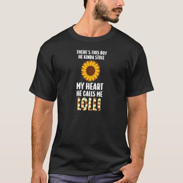 Womens boy he kinda stole my heart he calls me lol T-Shirt (Front)