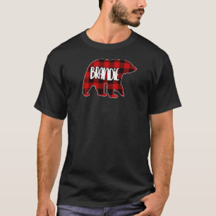 Womens Brandie Bear Custom Red Buffalo Plaid Chris T-Shirt