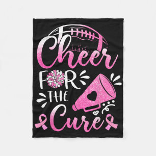 Womens Breast Cancer Awareness Cheer For The Cure Fleece Blanket