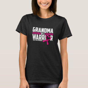 Womens Breast Cancer Awareness Grandma Of Warrior T-Shirt
