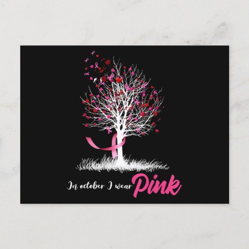 Womens Breast Cancer Awareness In October We Wear Postcard