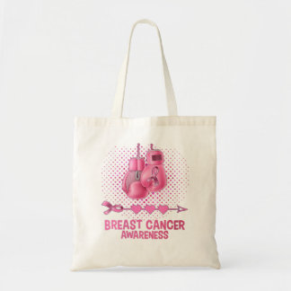 Womens Breast Cancer Awareness Pink Boxing Gloves Tote Bag