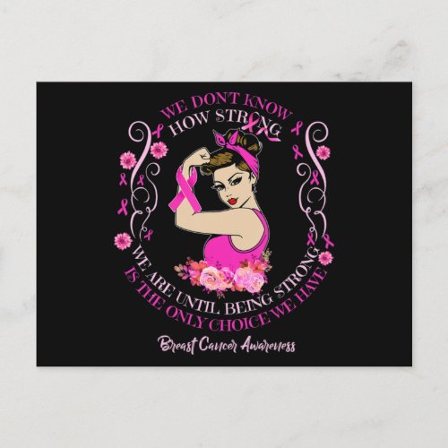 Womens Breast Cancer Awareness Ribbon T_Shirt177  Postcard