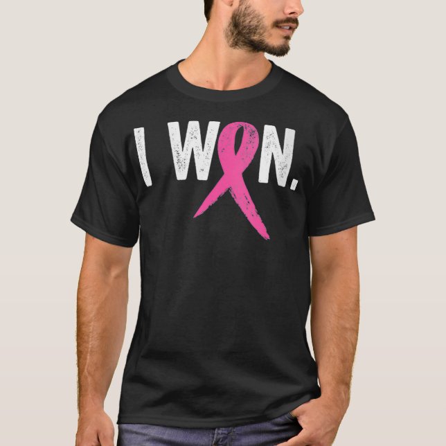 Womens Breast Cancer Survivor, I Won Breast Cancer T-Shirt (Front)