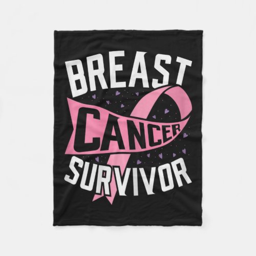 Womens Breast Cancer Survivor Support Awareness Pi Fleece Blanket